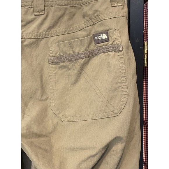 The North Face Nylon Womens Shorts Size 6 Olive Green Long Hiking - Picture 4 of 13